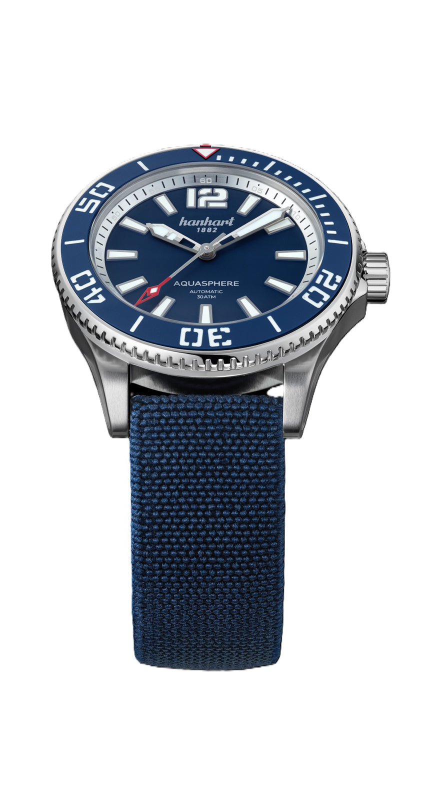 Hanhart Aquasphere FreeFall Blue, 42mm (textile strap)