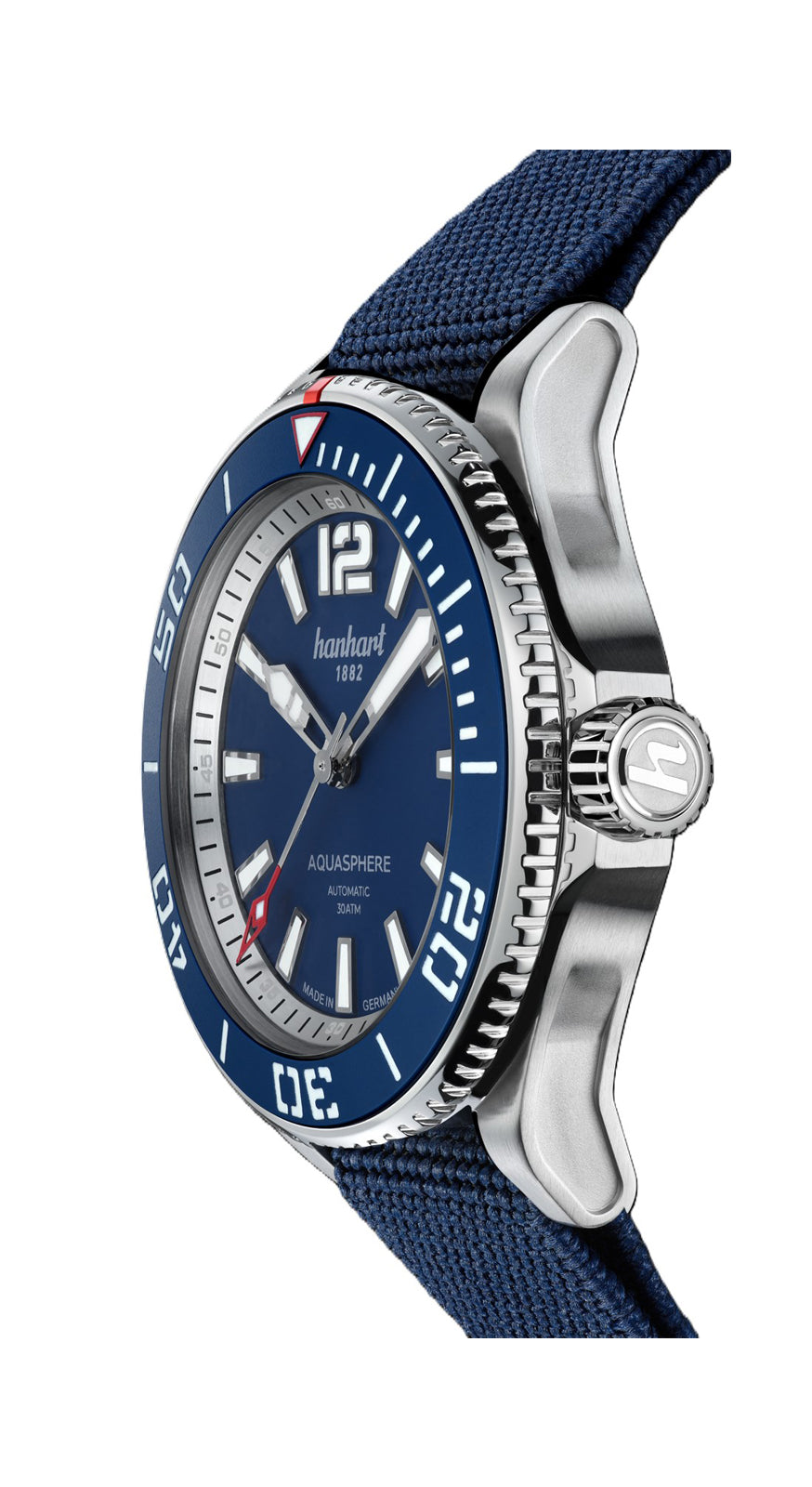 Hanhart Aquasphere FreeFall Blue, 42mm (textile strap)