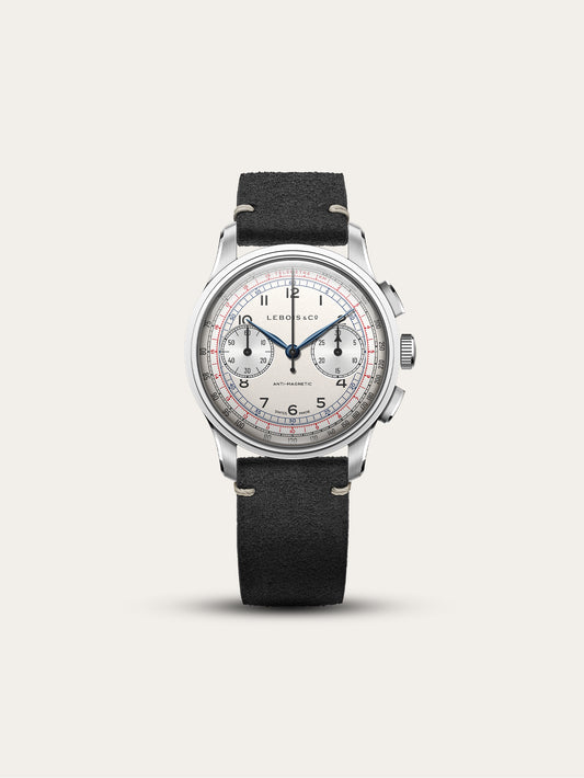 Lebois & Co. Heritage Chronograph Black Suede