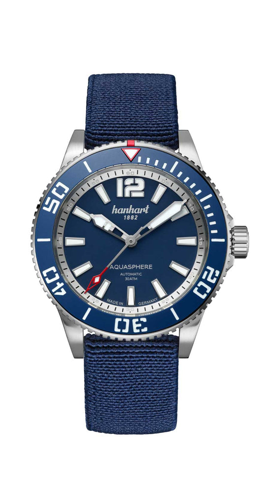 Hanhart Aquasphere FreeFall Blue, 42mm (textile strap)