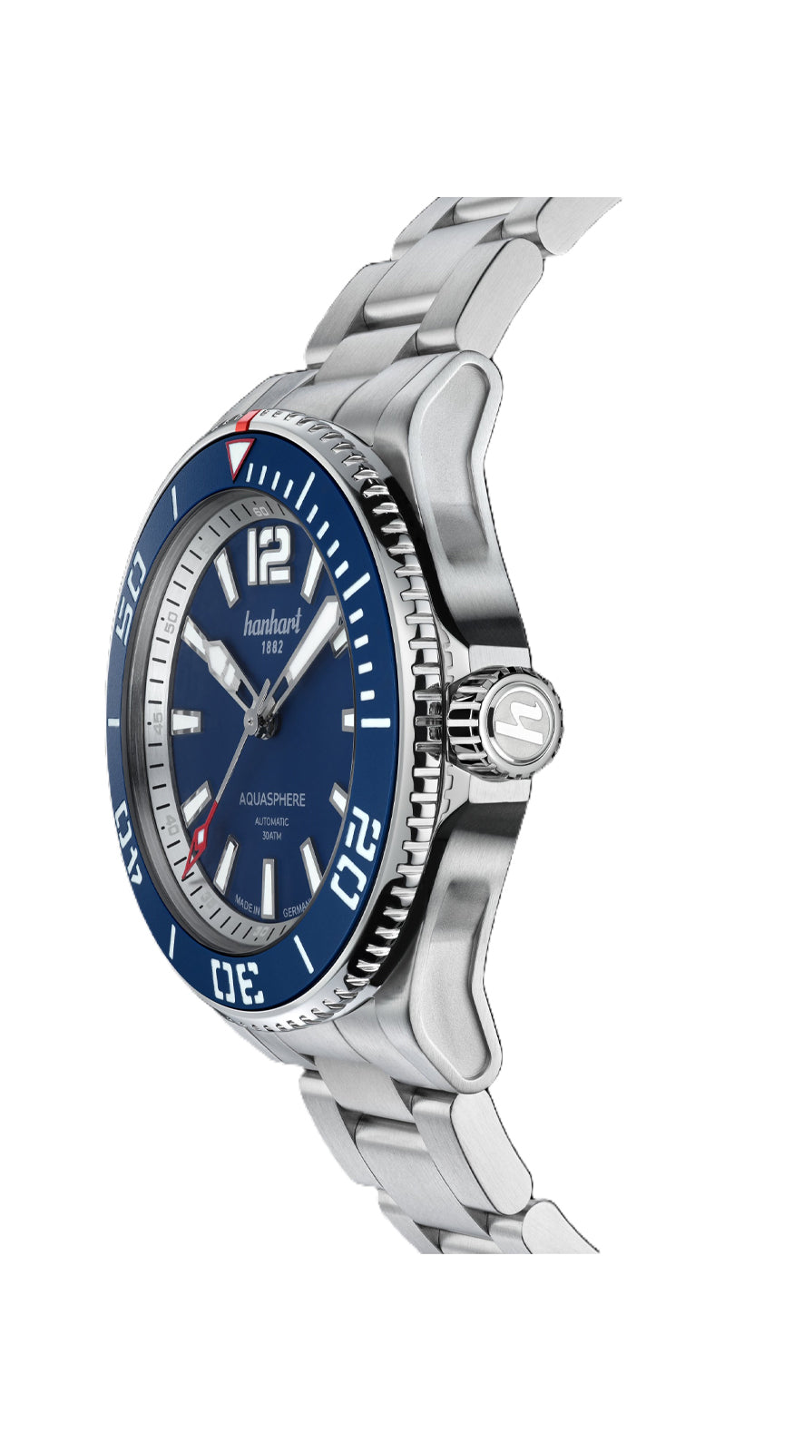 Hanhart Aquasphere FreeFall Blue, 42mm (steel bracelet )