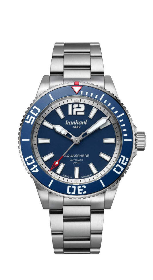 Hanhart Aquasphere FreeFall Blue, 42mm (steel bracelet )