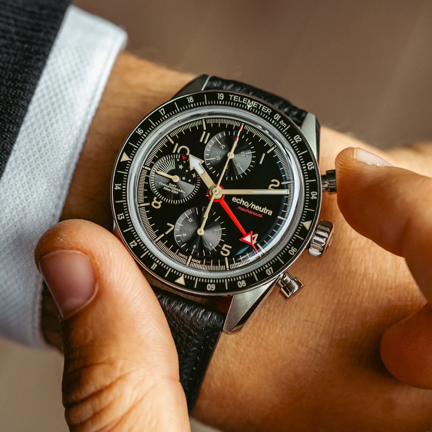 Echo/Neutra Cortina 1956 Chrono GMT Black