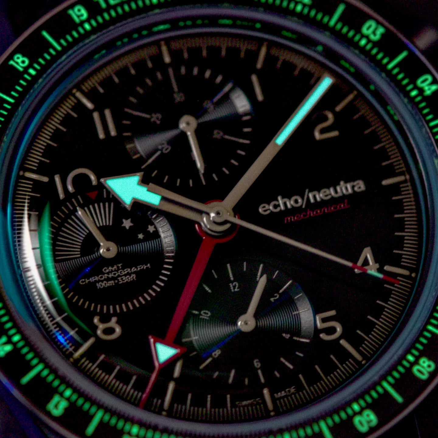 Echo/Neutra Cortina 1956 Chrono GMT Black